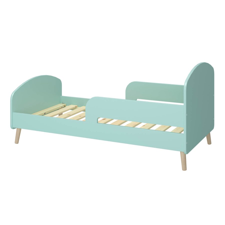 STEENS Gaia juniorseng, m. lameller - mintgrn MDF og natur eg (70x140)