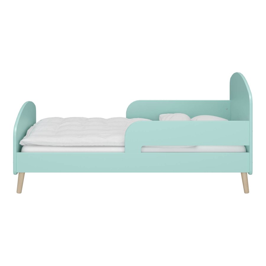 STEENS Gaia juniorseng, m. lameller - mintgrn MDF og natur eg (70x140)