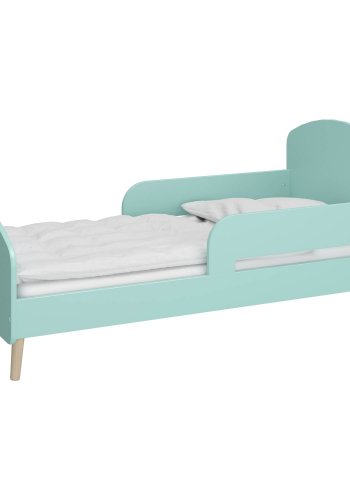 STEENS Gaia juniorseng, m. lameller - mintgrn MDF og natur eg (70x140)