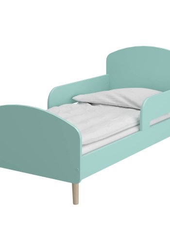 STEENS Gaia juniorseng, m. lameller - mintgrn MDF og natur eg (70x140)