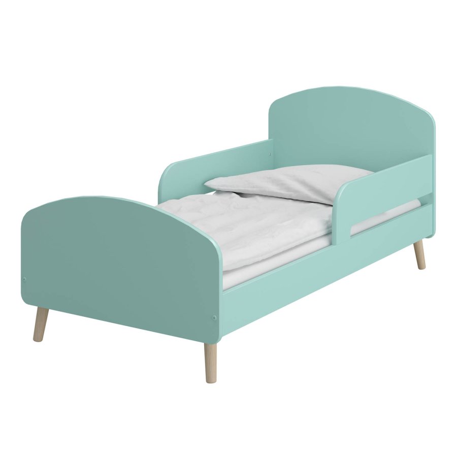 STEENS Gaia juniorseng, m. lameller - mintgrn MDF og natur eg (70x140)