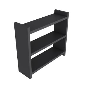 NORDVÄRK Cosmic kkkenhylde, m. 3 hylder - antracitgr melamin