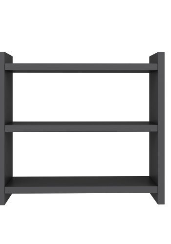 NORDVÄRK Cosmic kkkenhylde, m. 3 hylder - antracitgr melamin