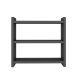 NORDVÄRK Cosmic kkkenhylde, m. 3 hylder - antracitgr melamin