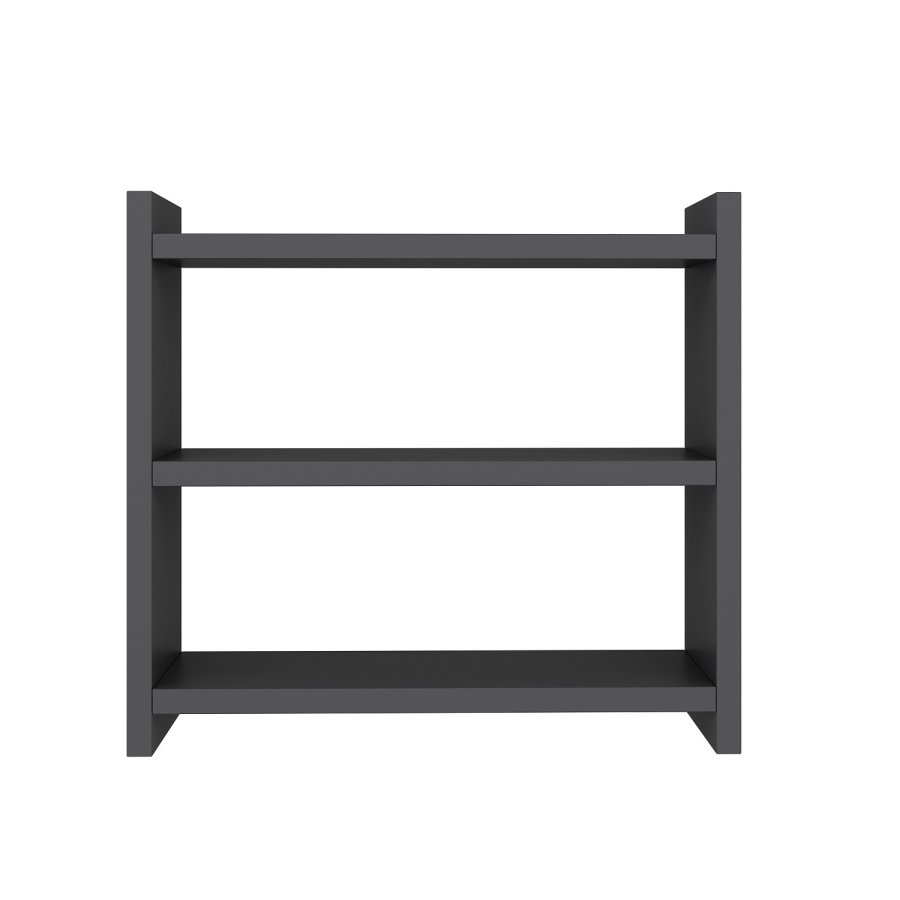 NORDVÄRK Cosmic kkkenhylde, m. 3 hylder - antracitgr melamin