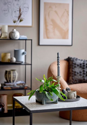 BLOOMINGVILLE Adiva Pude, Gr, Bomuld, W: 45cm, L: 45cm