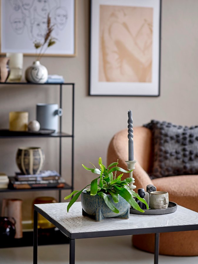 BLOOMINGVILLE Adiva Pude, Gr, Bomuld, W: 45cm, L: 45cm