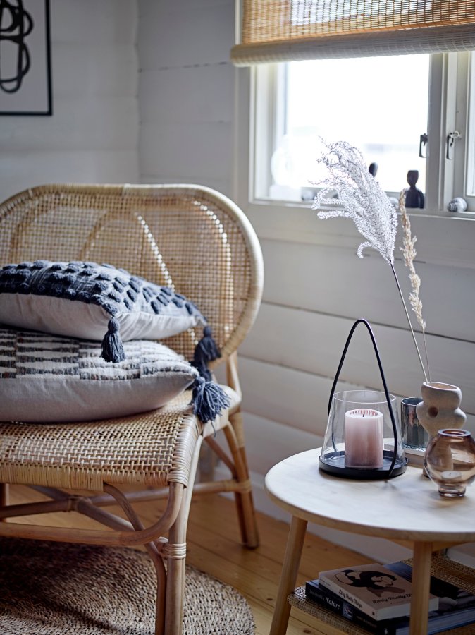 BLOOMINGVILLE Adiva Pude, Gr, Bomuld, W: 45cm, L: 45cm