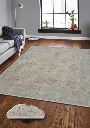 TEPPI EEXFAB447 gulvtppe, m. mnster, rektangulr - multifarvet polyester (160x230)