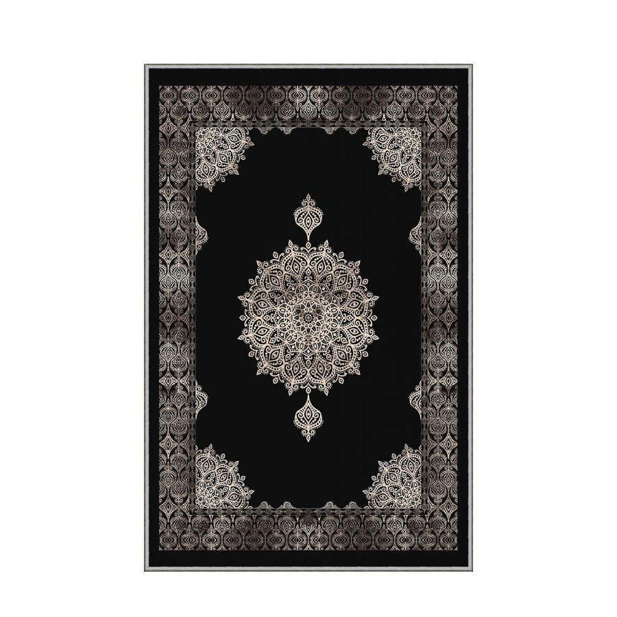 TEPPI EEXFAB649 gulvtppe, m. mnster, rektangulr - multifarvet polyester (120x180)