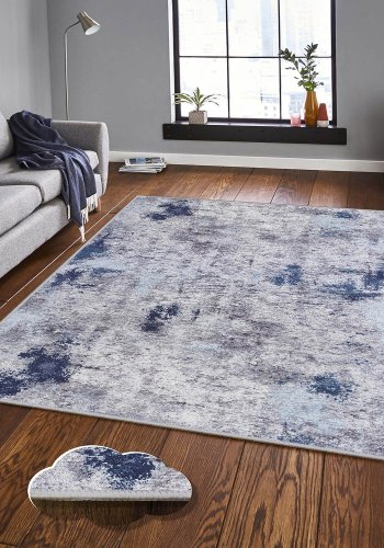 TEPPI EEXFAB829 gulvtppe, m. mnster, rektangulr - multifarvet polyester (160x230)