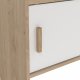 TVILUM Ikast TV-vg med 2 skydedre, Jackson Hickory/Hvid, 158,7 x 48,35 x 180,9 cm