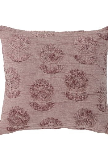 BLOOMINGVILLE Sofia Pude, Lilla, Bomuld W: 50cm, L: 50cm