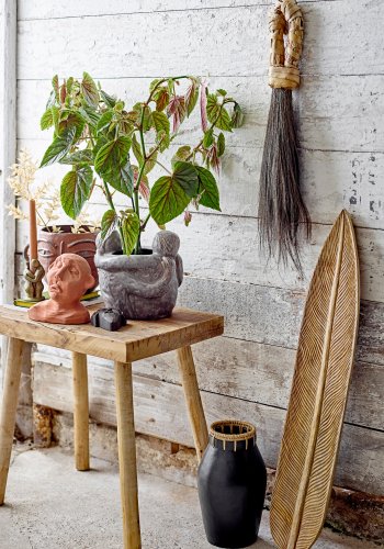 BLOOMINGVILLE Dixon Deko Vase, Sort, Terrakotta