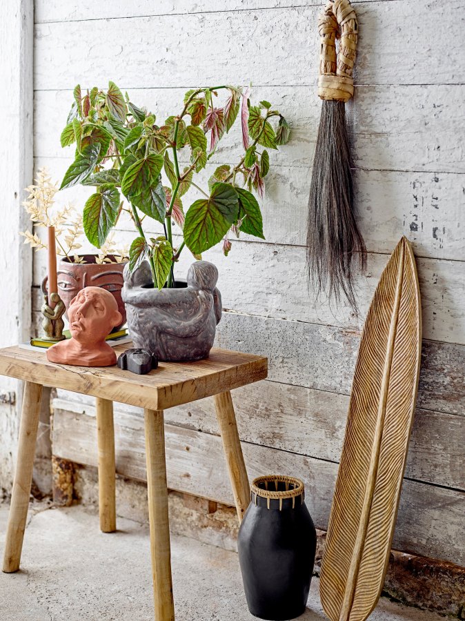 BLOOMINGVILLE Dixon Deko Vase, Sort, Terrakotta