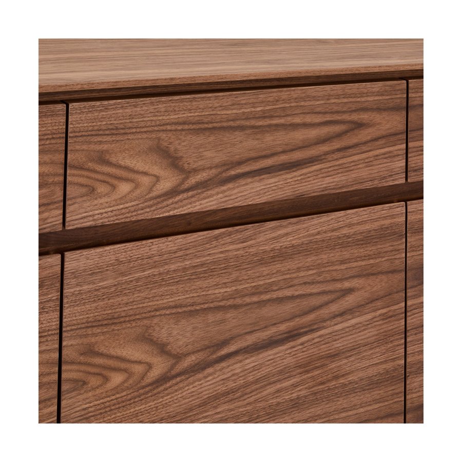 Tokyo Large sknk, m 4 lger og 4 skuffer - brun valnd (205x45)