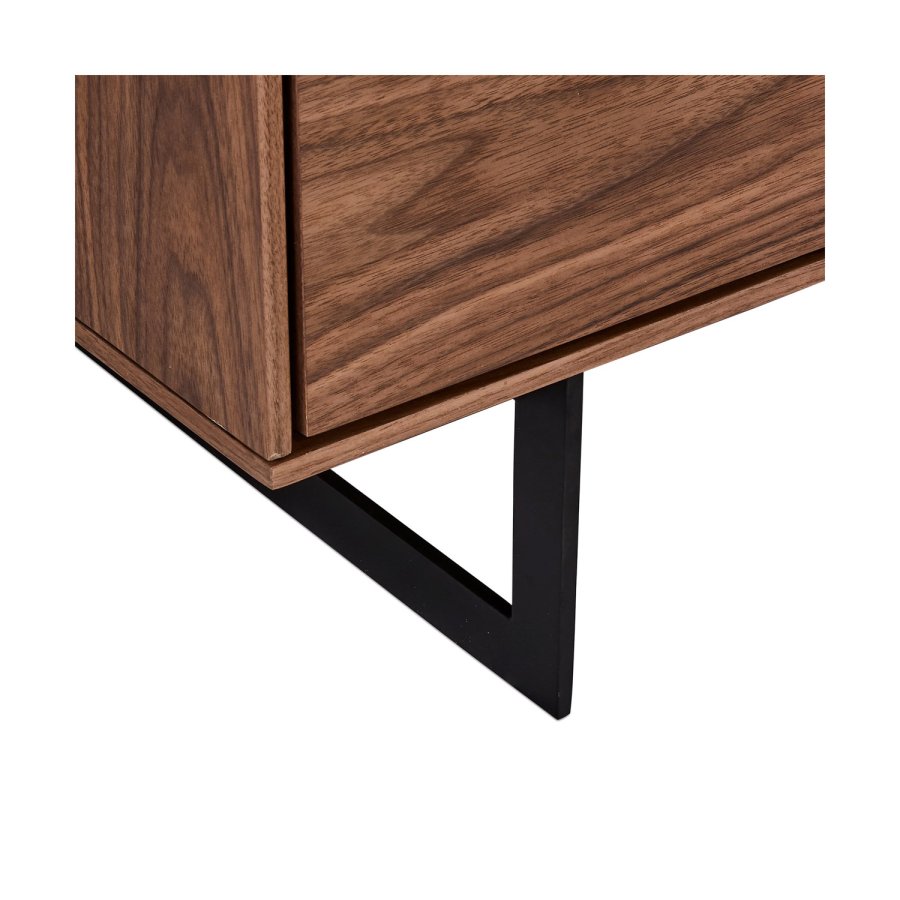 Tokyo vitrineskab, m. 4 lger og skuffe - brun valnd