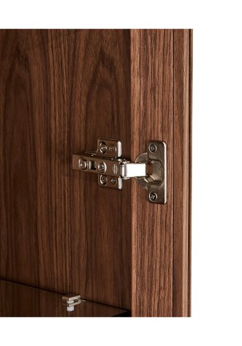 Tokyo vitrineskab, m. 4 lger og skuffe - brun valnd