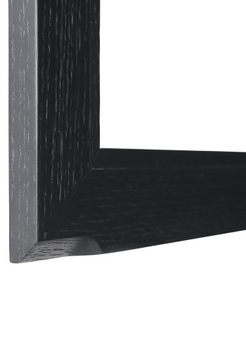 Tokyo vitrineskab, m. 4 lger, 2 skuffer, hylder, LED lys -  glas, sort egefinér og metal