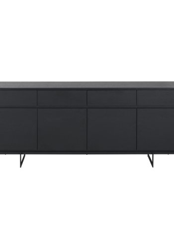 Tokyo sknk Stor, m. 4 lger, 4 skuffer og 4 hylder - sort egefinér og metal