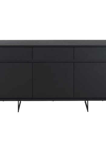 Tokyo sknk Lille, m. 3 lger, 3 skuffer og 3 hylder - sort egefinér og metal