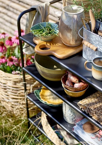 BLOOMINGVILLE Savanna Tallerken, Grn, Stentj W: 15cm, H: 5cm, L: 15cm