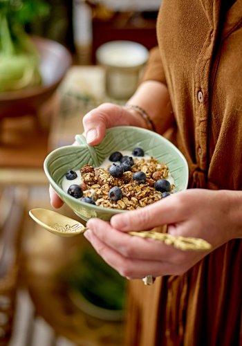 BLOOMINGVILLE Savanna Tallerken, Grn, Stentj W: 15cm, H: 5cm, L: 15cm