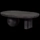 WOOOD Steppe sofabord, oval - sort mangotr� (110x72)