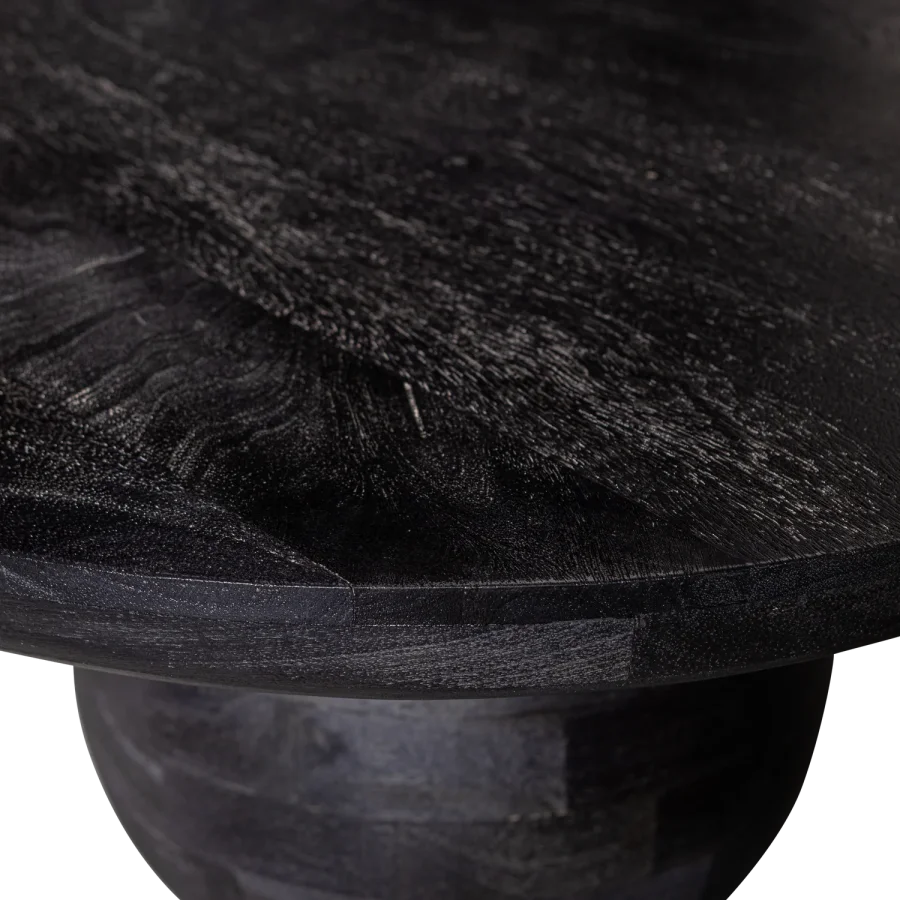 WOOOD Steppe sofabord, oval - sort mangotr� (110x72)