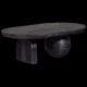 WOOOD Steppe sofabord, oval - sort mangotr� (110x72)
