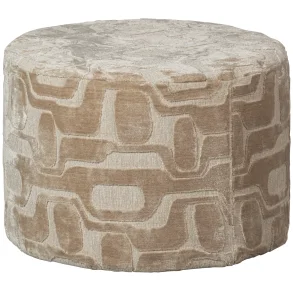 WOOOD Yago puf, rund - natur m�nster stof (�60x43)
