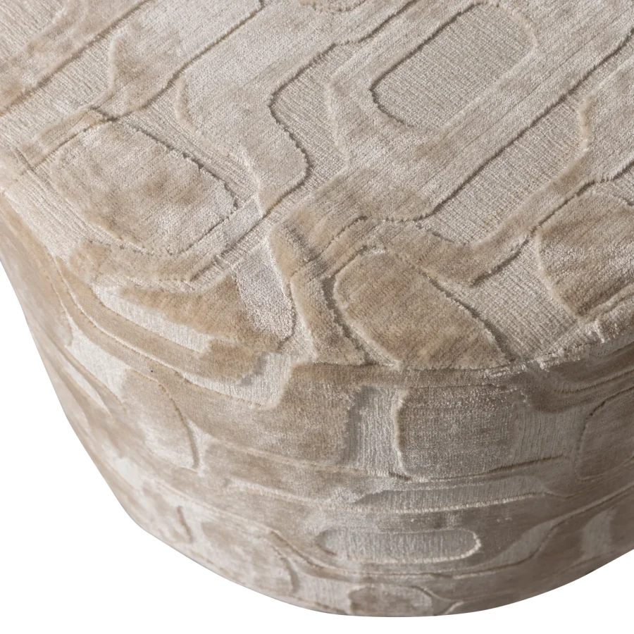 WOOOD Yago puf, rund - natur m�nster stof (�60x43)