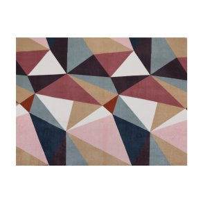 TEPPI 50 Hall gulvtppe, m. mnster, rektangulr - multifarvet polyester (120x150)