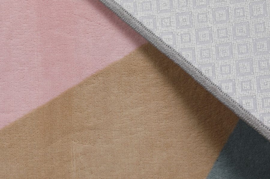 TEPPI 50 Hall gulvtppe, m. mnster, rektangulr - multifarvet polyester (120x150)