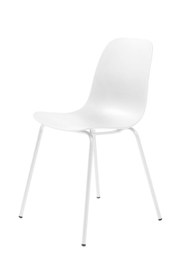 Whitby spisebordsstol - hvid og hvid metal