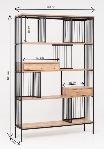 NORDVÄRK Tokyo boghylde, brunSort