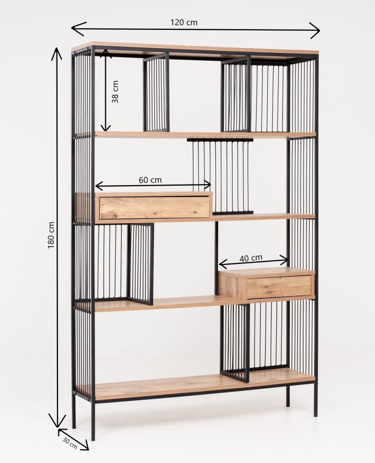 NORDVÄRK Tokyo boghylde, brunSort