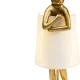 KARE DESIGN Animal Rabbit bordlampe - hvid linnedhr og guld polyresin/stl (H:50cm)