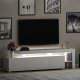 NORDVÄRK Beliz TV-bord, m. PVC-kantbnd LED-lys - hvid melamin (192x37)