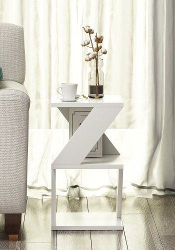 NORDVÄRK Albeni sidebord, m. hylde - hvid melamin (30x30)