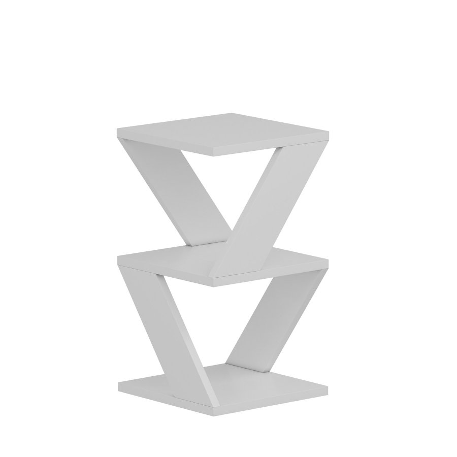 NORDVÄRK Albeni sidebord, m. hylde - hvid melamin (30x30)