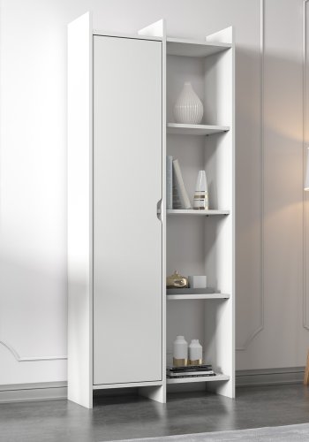 FUNZI LIVING Offer bogreol, m. 1 lge - hvid melamin