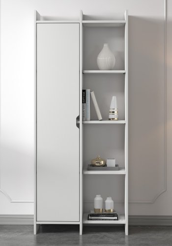 FUNZI LIVING Offer bogreol, m. 1 lge - hvid melamin