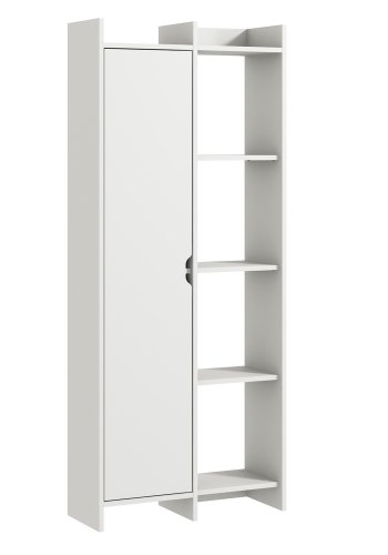 FUNZI LIVING Offer bogreol, m. 1 lge - hvid melamin