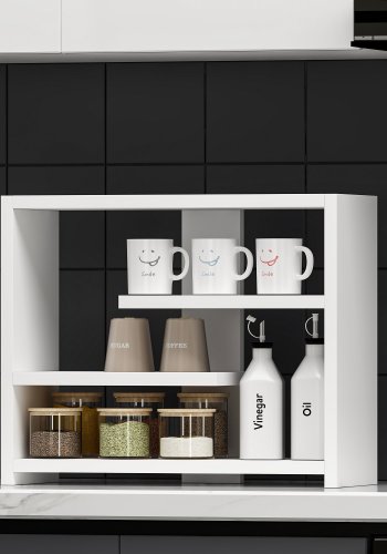 FUNZI LIVING Gupse vghylde - hvid melamin