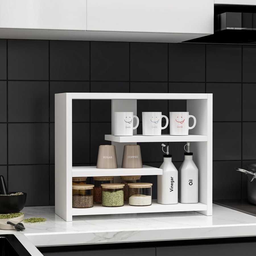 FUNZI LIVING Gupse vghylde - hvid melamin