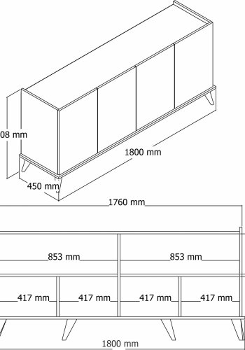 NORDVÄRK Elegante Console, Walnut