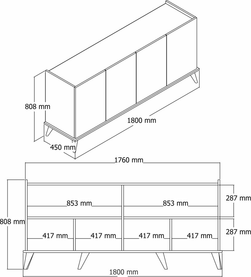 NORDVÄRK Elegante Console, Walnut