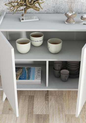 NORDVÄRK Elegant konsol, hvid