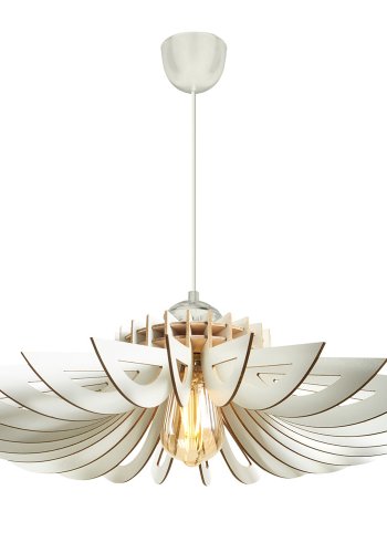 LUMI 160-T loftlampe, m. justerbar hjde - hvid MDF